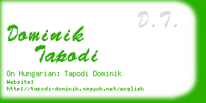 dominik tapodi business card